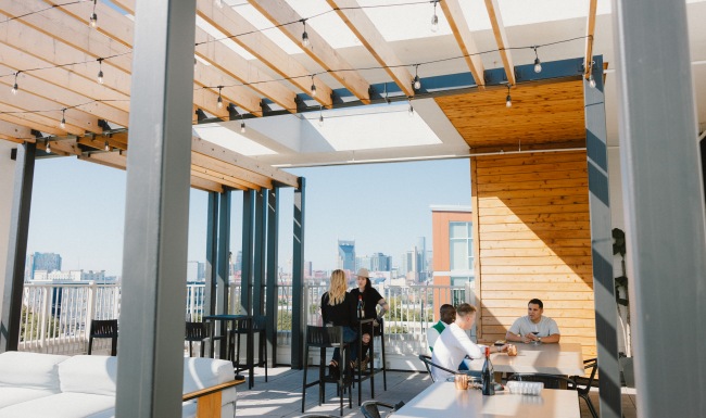 Spacious balconies Balcony overlooking the city